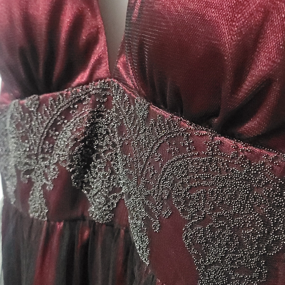 Adrianna Papell Burgundy Cocktail Dress